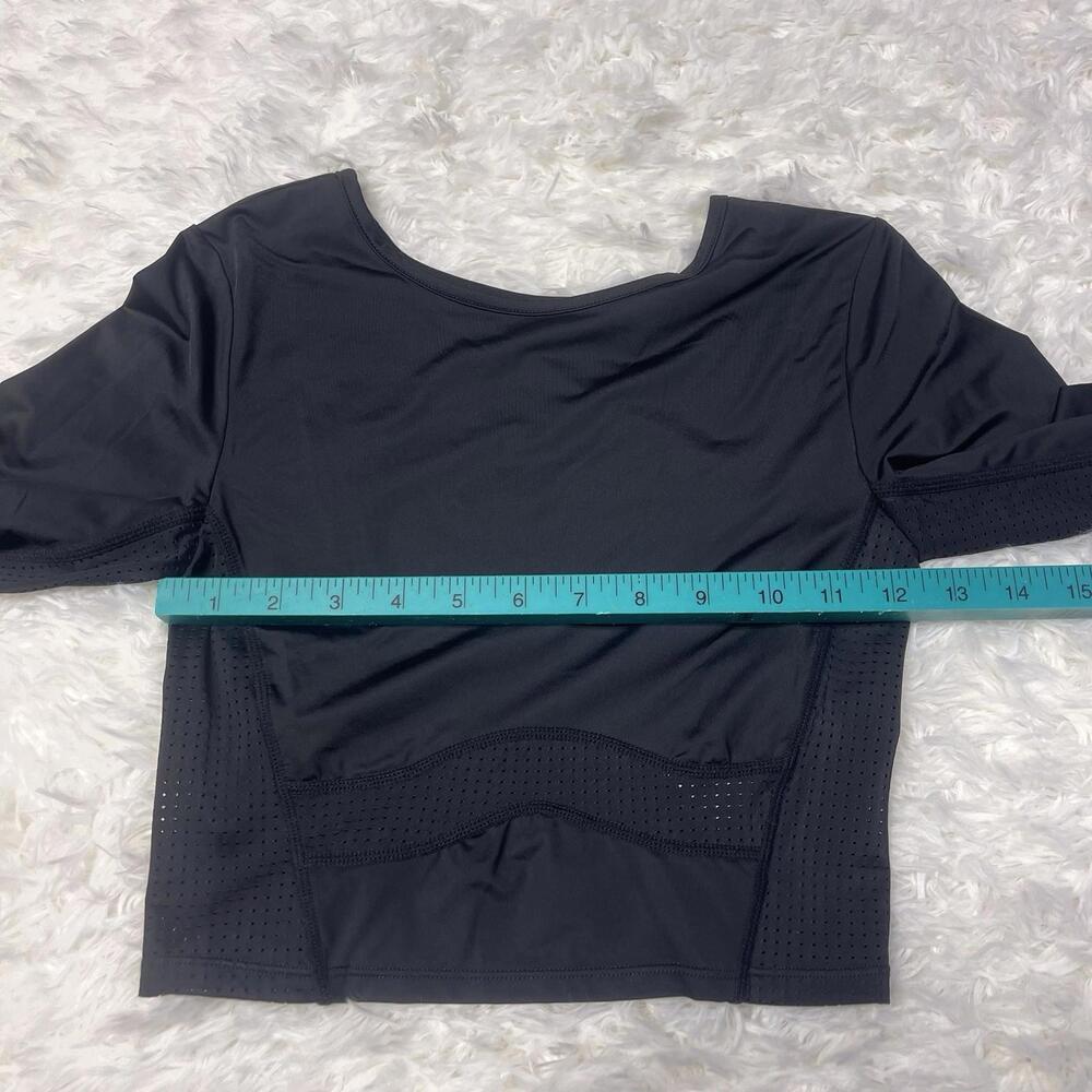 Buff Bunny Black Long Sleeve Crop Top Size S - Picture 3 of 6